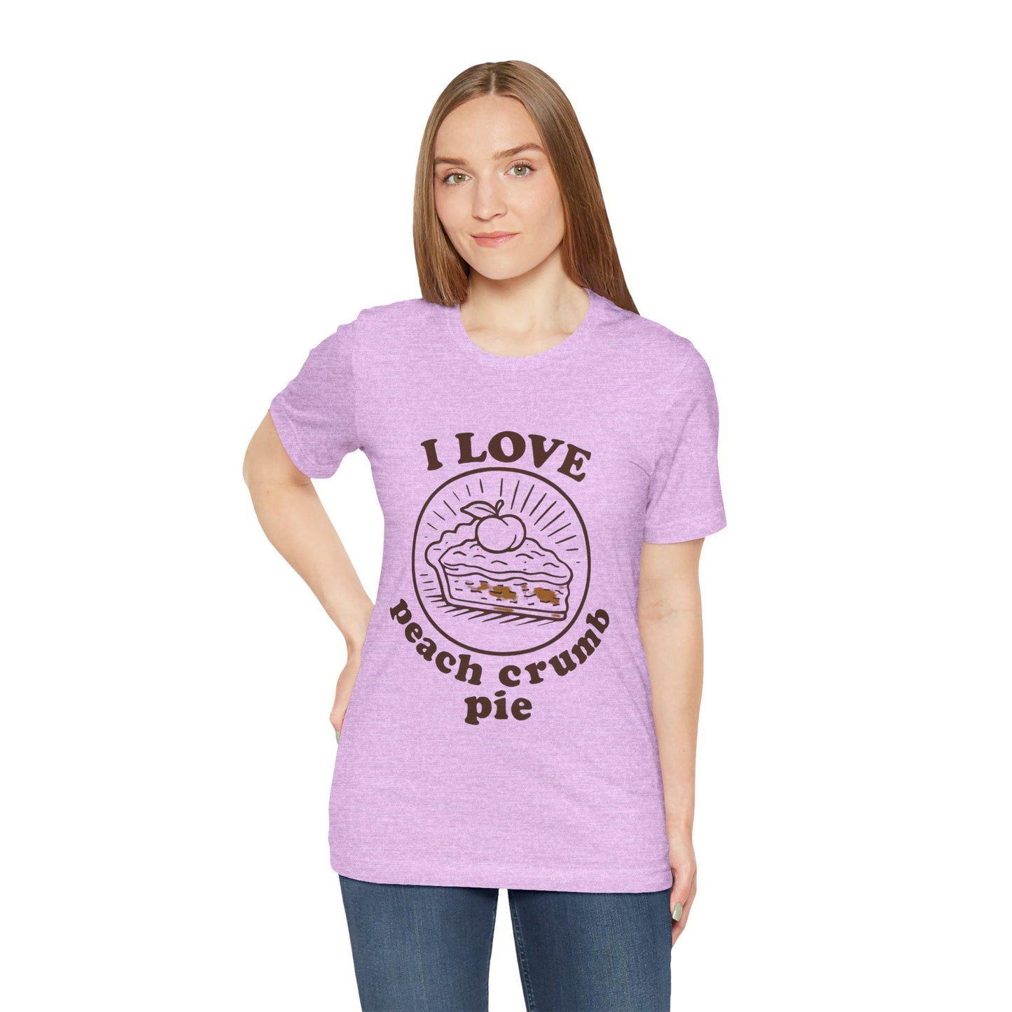 Peach Crumb Pie T-Shirt - Unisex Dessert Graphic Tee