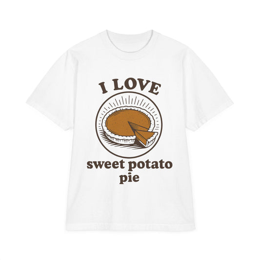 I Love Sweet Potato Pie T-Shirt, Vintage-Washed Cotton Tee