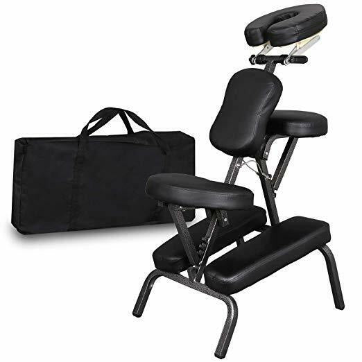 Portable Folding Massage Chair– Lightweight, Adjustable, Professional On-the-Go Massage Equipment with Carrying Case