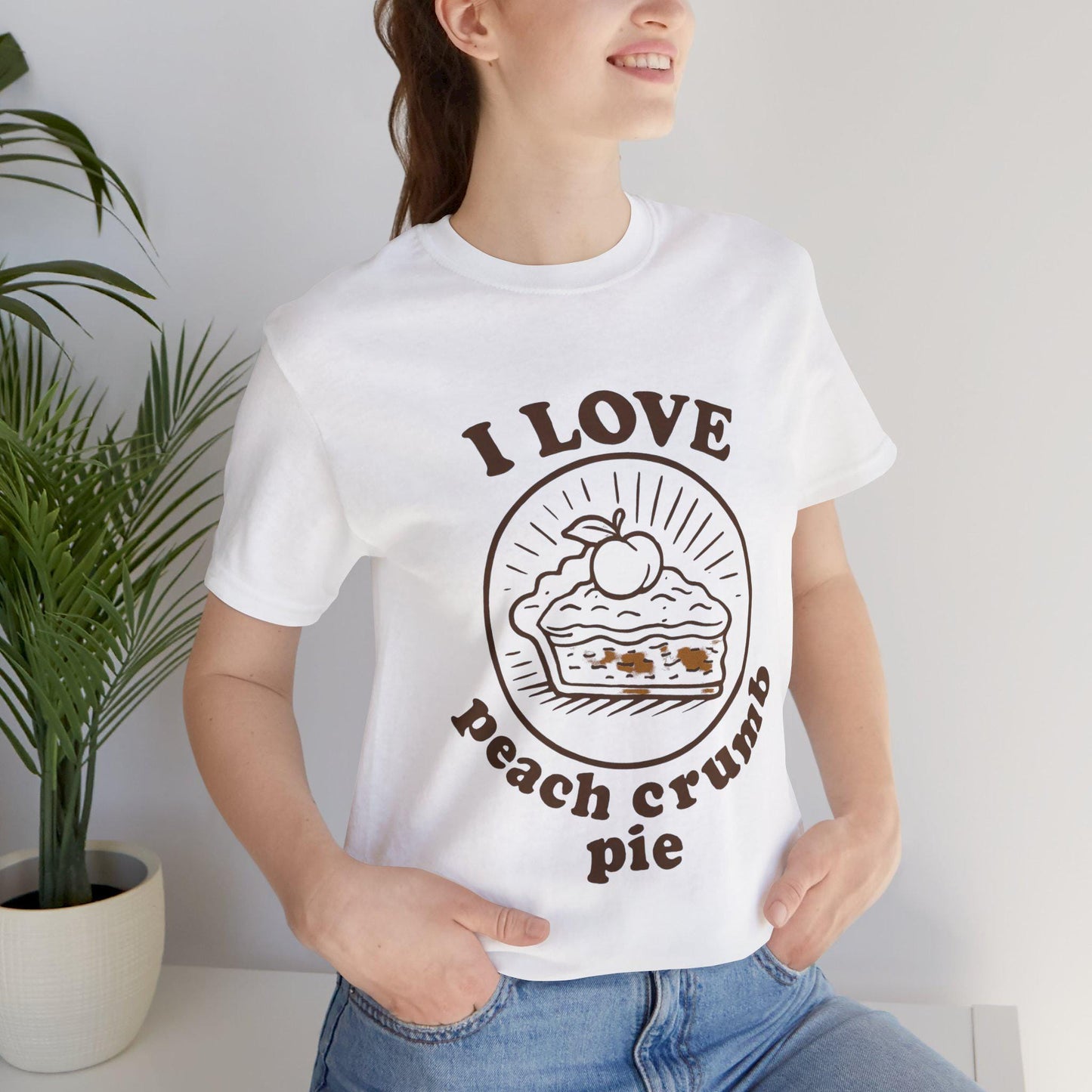 Peach Crumb Pie T-Shirt - Unisex Dessert Graphic Tee