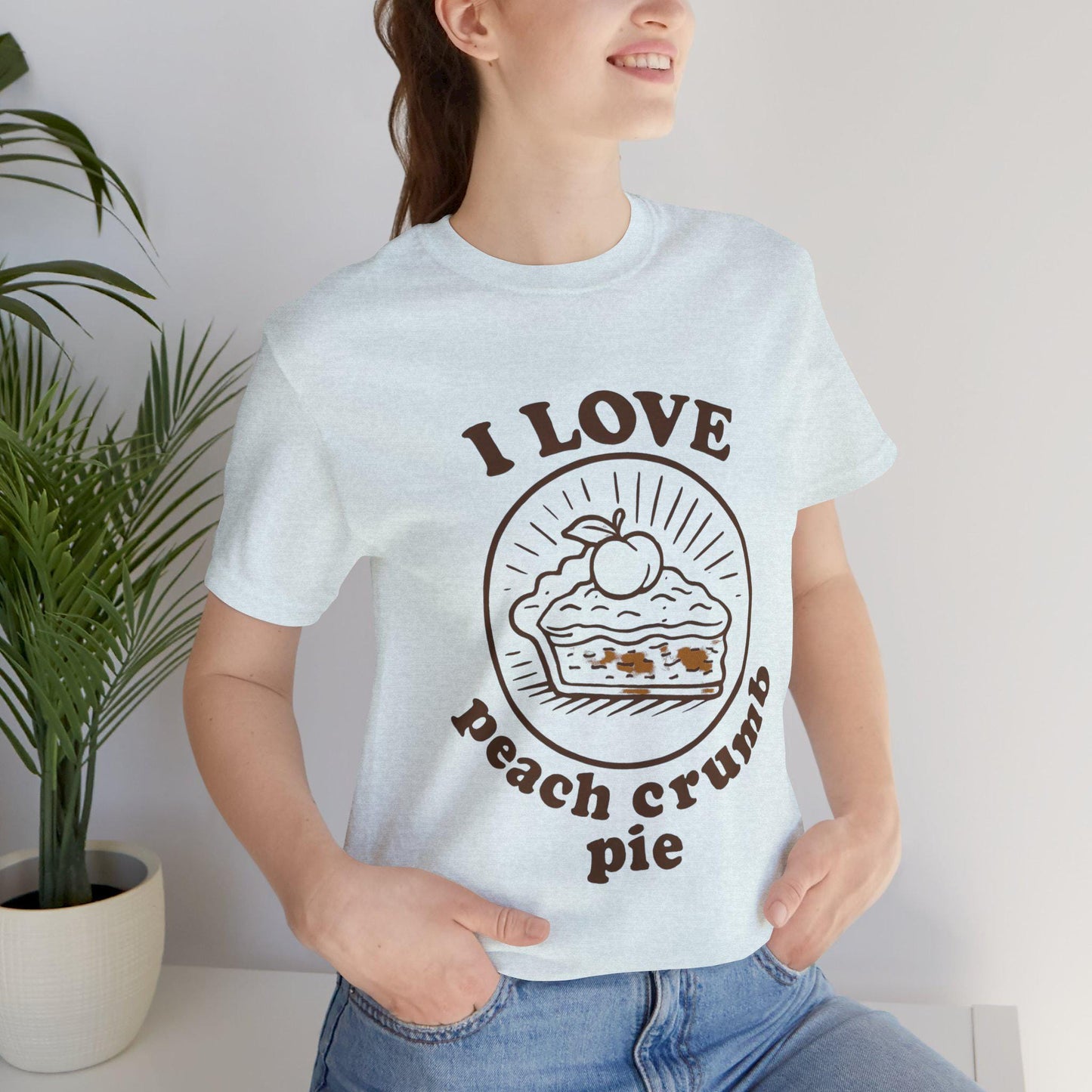 Peach Crumb Pie T-Shirt - Unisex Dessert Graphic Tee