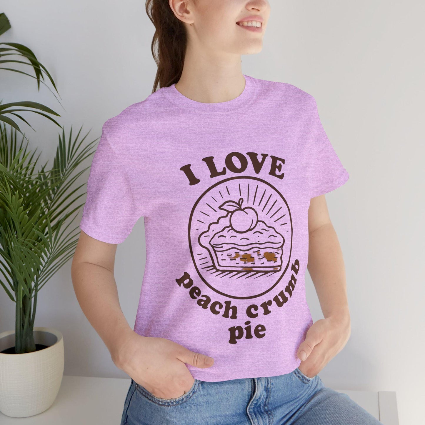 Peach Crumb Pie T-Shirt - Unisex Dessert Graphic Tee