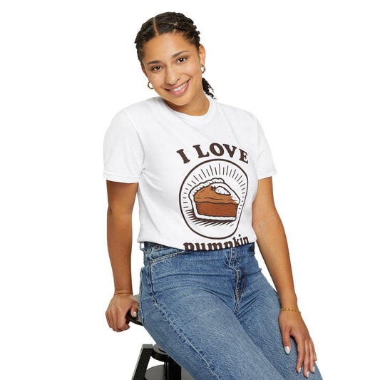 I Love Pumpkin Pie T-Shirt – Fall Thanksgiving Graphic Tee