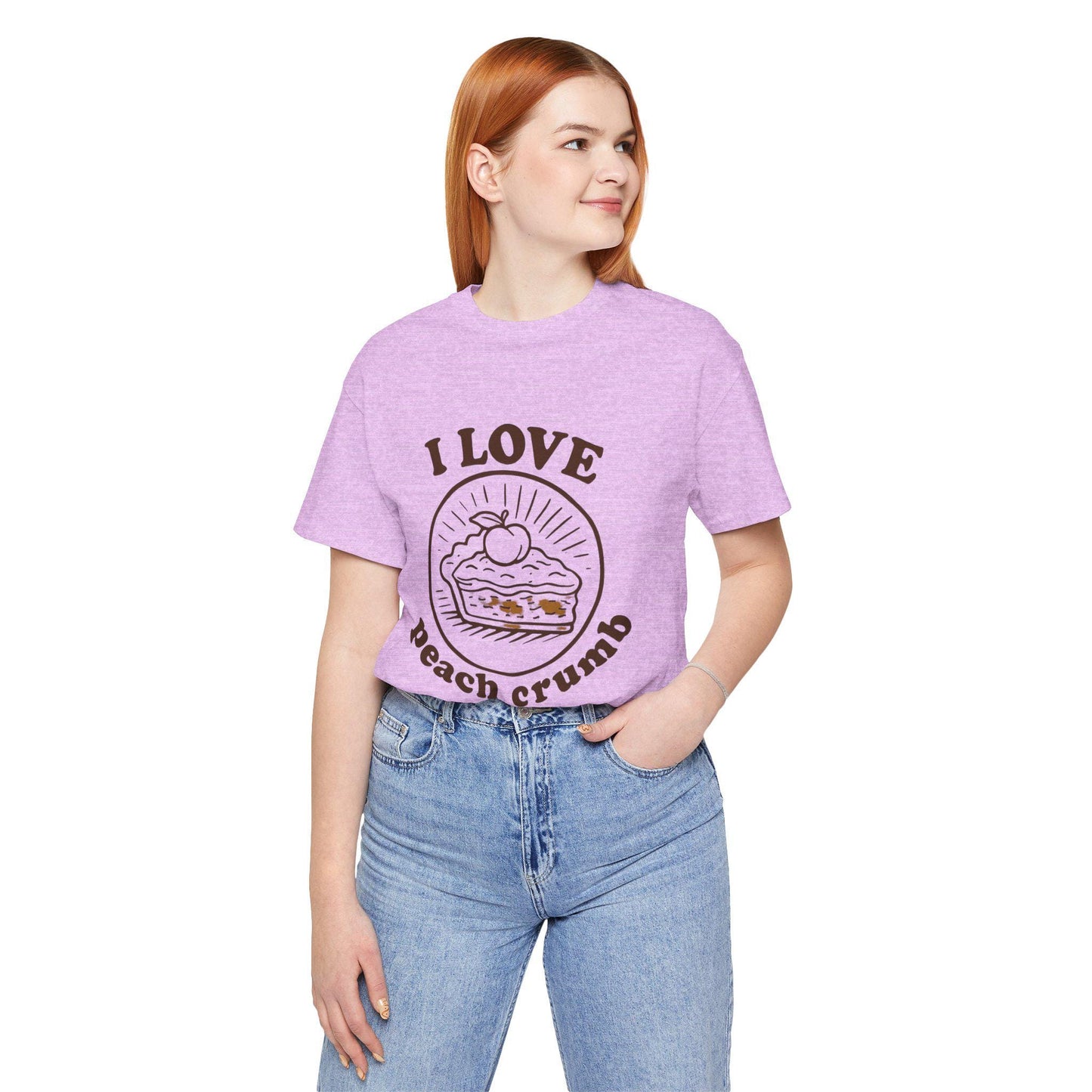 Peach Crumb Pie T-Shirt - Unisex Dessert Graphic Tee