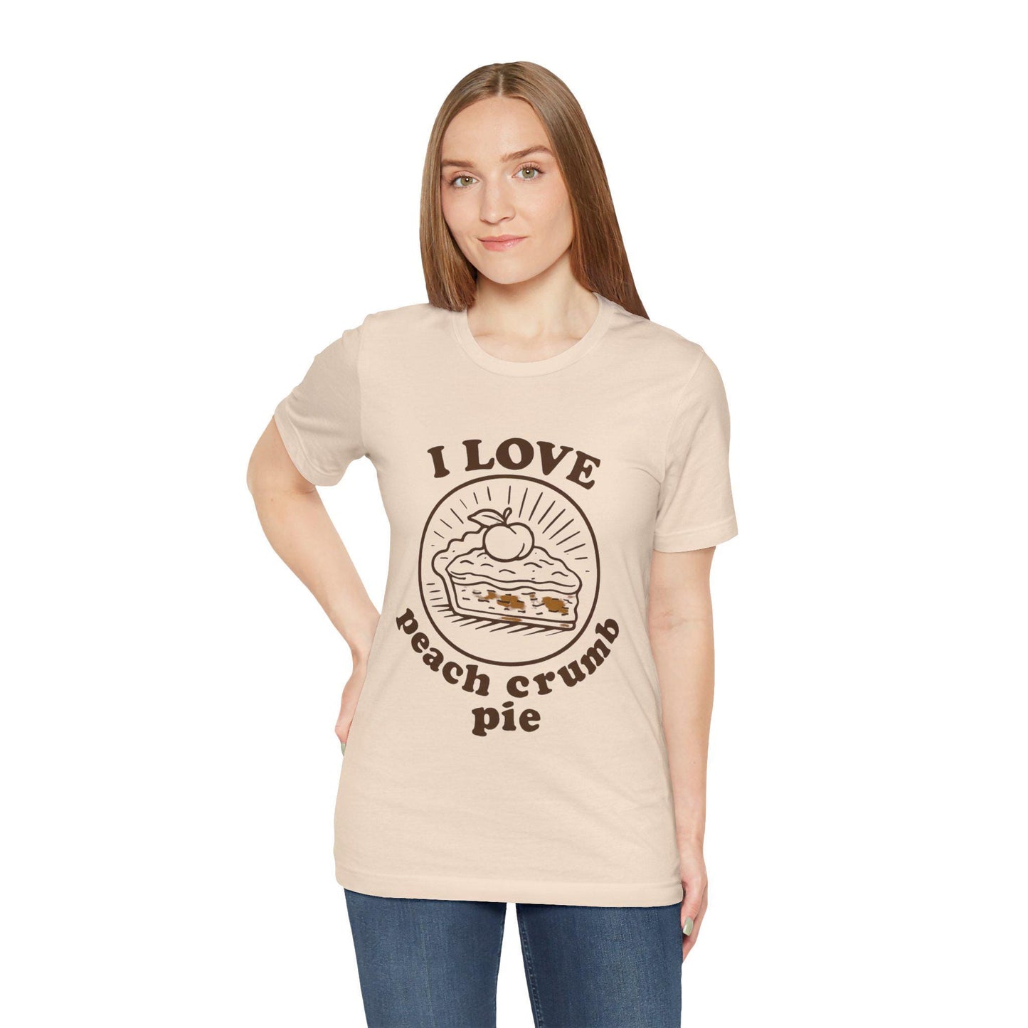 Peach Crumb Pie T-Shirt - Unisex Dessert Graphic Tee