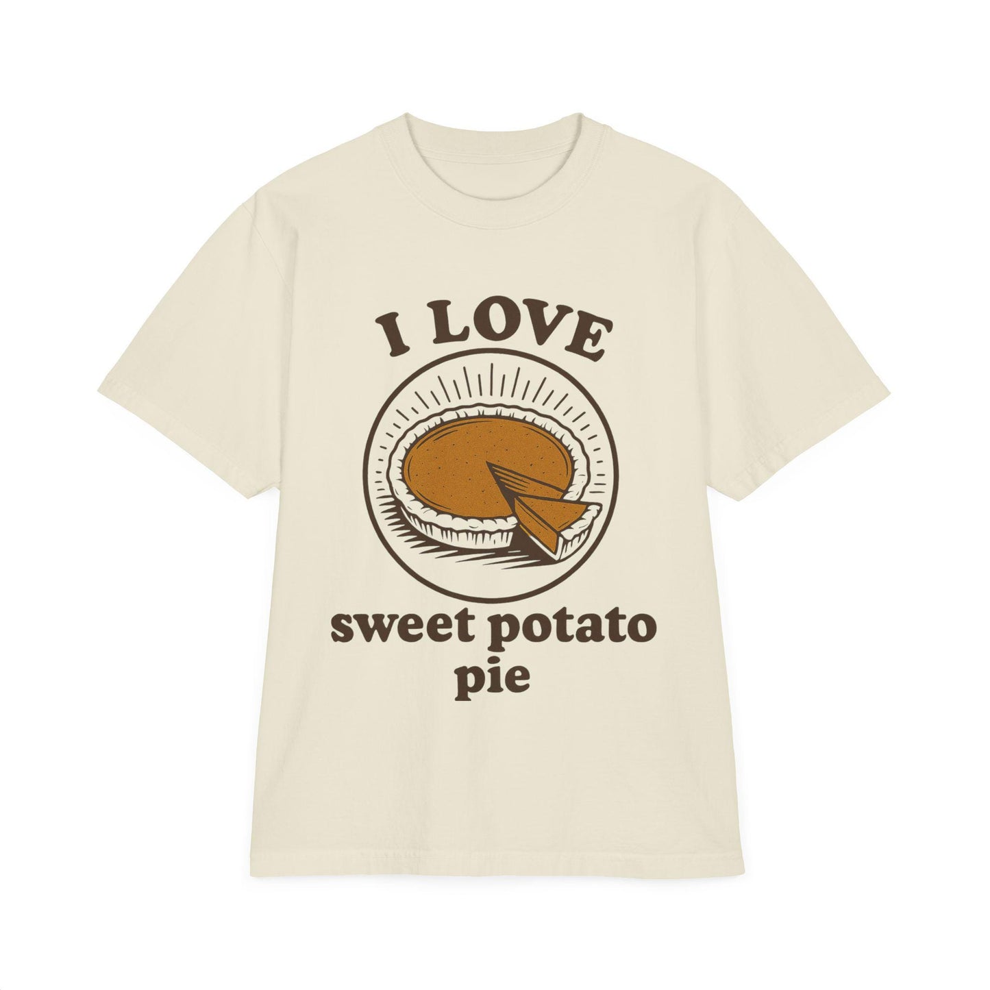 I Love Sweet Potato Pie T-Shirt, Vintage-Washed Cotton Tee
