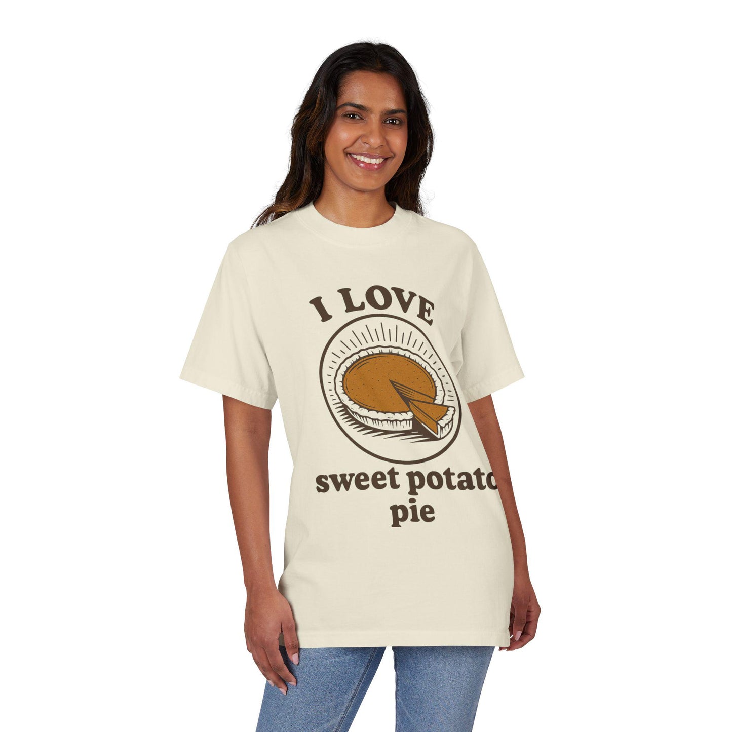 I Love Sweet Potato Pie T-Shirt, Vintage-Washed Cotton Tee