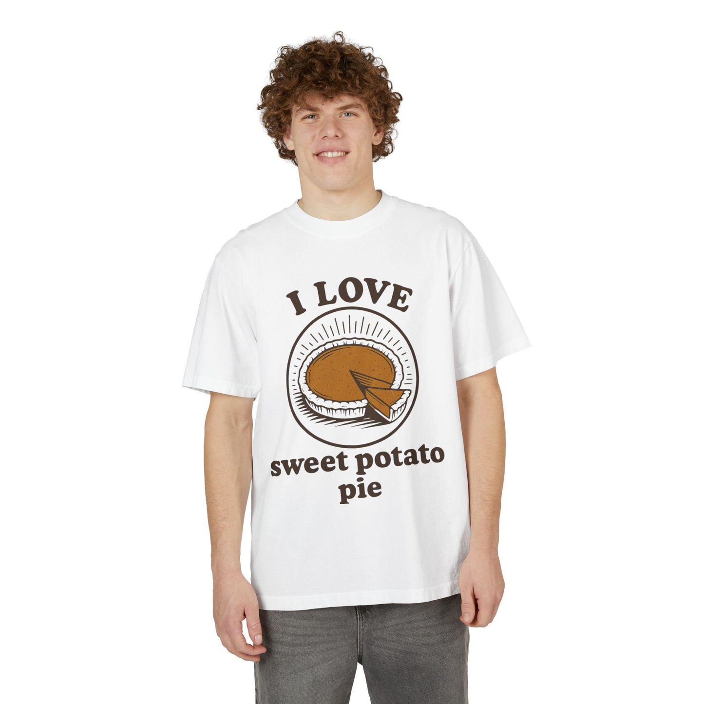 I Love Sweet Potato Pie T-Shirt, Vintage-Washed Cotton Tee
