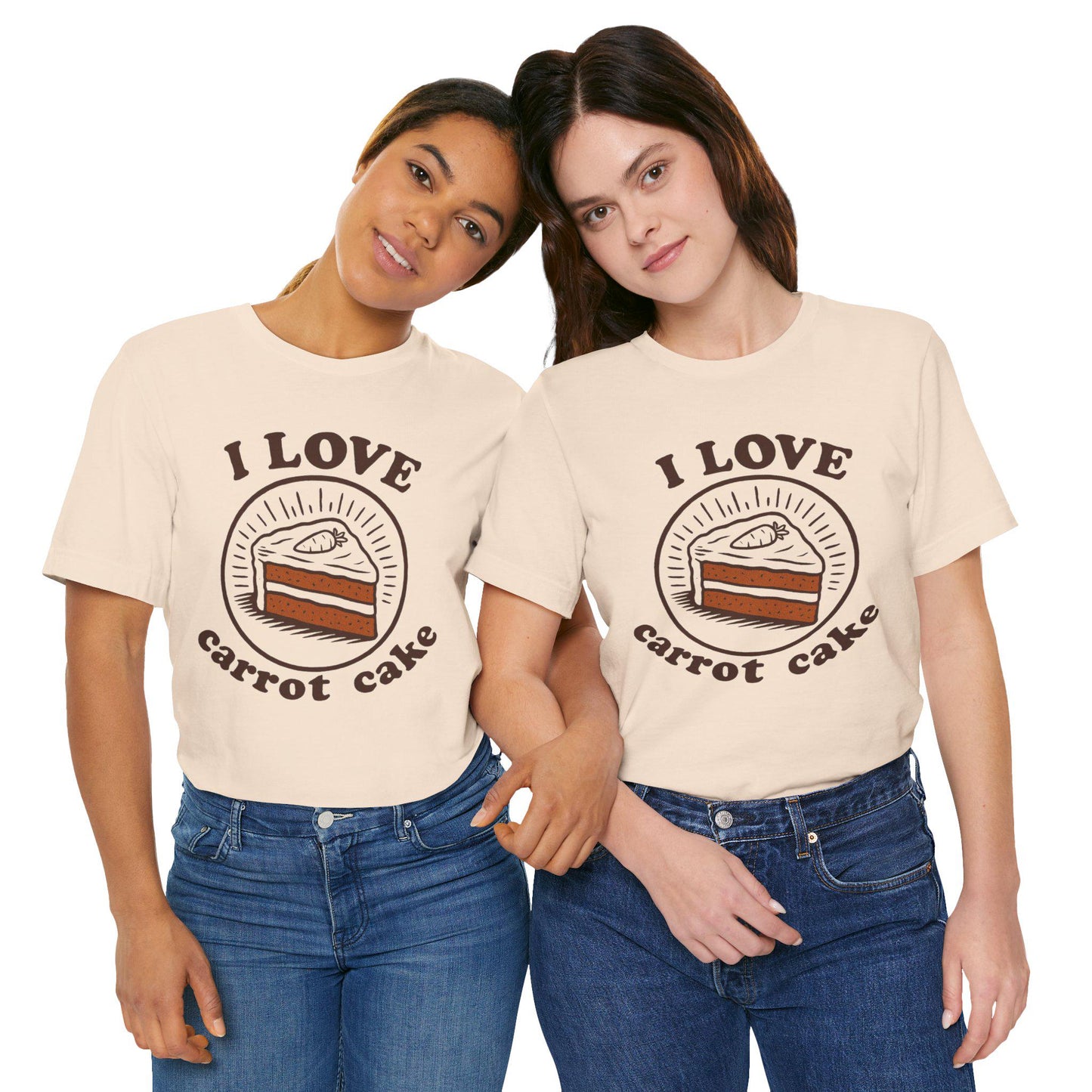 I Love Carrot Cake T-Shirt - Vintage Style Dessert Tee