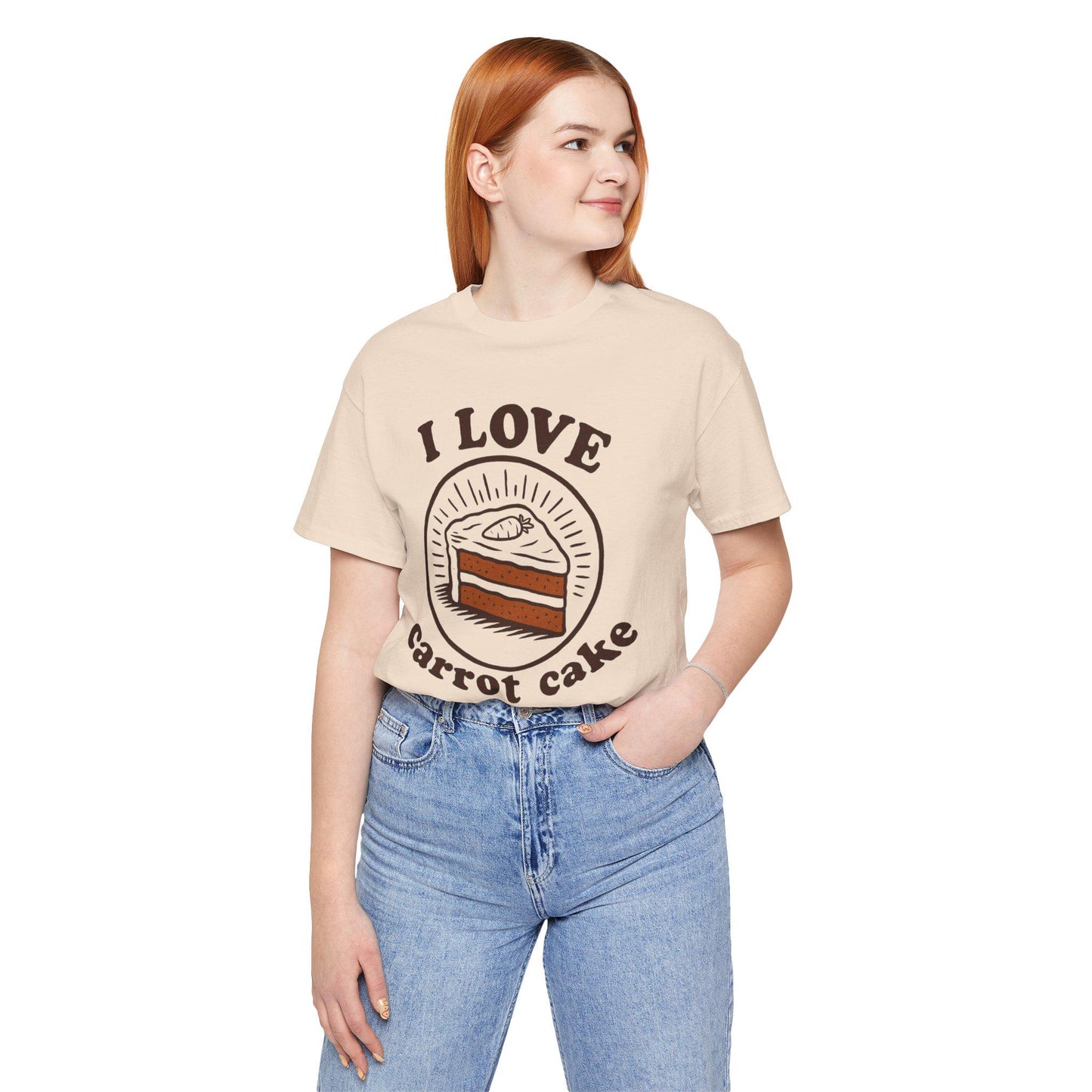 I Love Carrot Cake T-Shirt - Vintage Style Dessert Tee