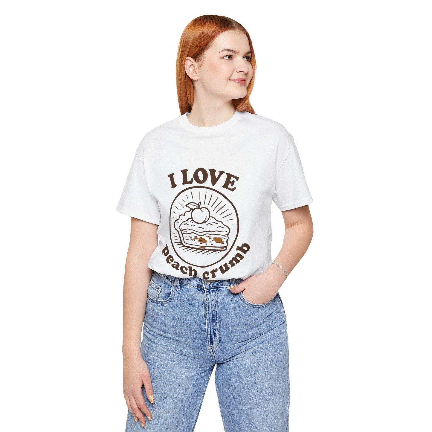 Peach Crumb Pie T-Shirt - Unisex Dessert Graphic Tee