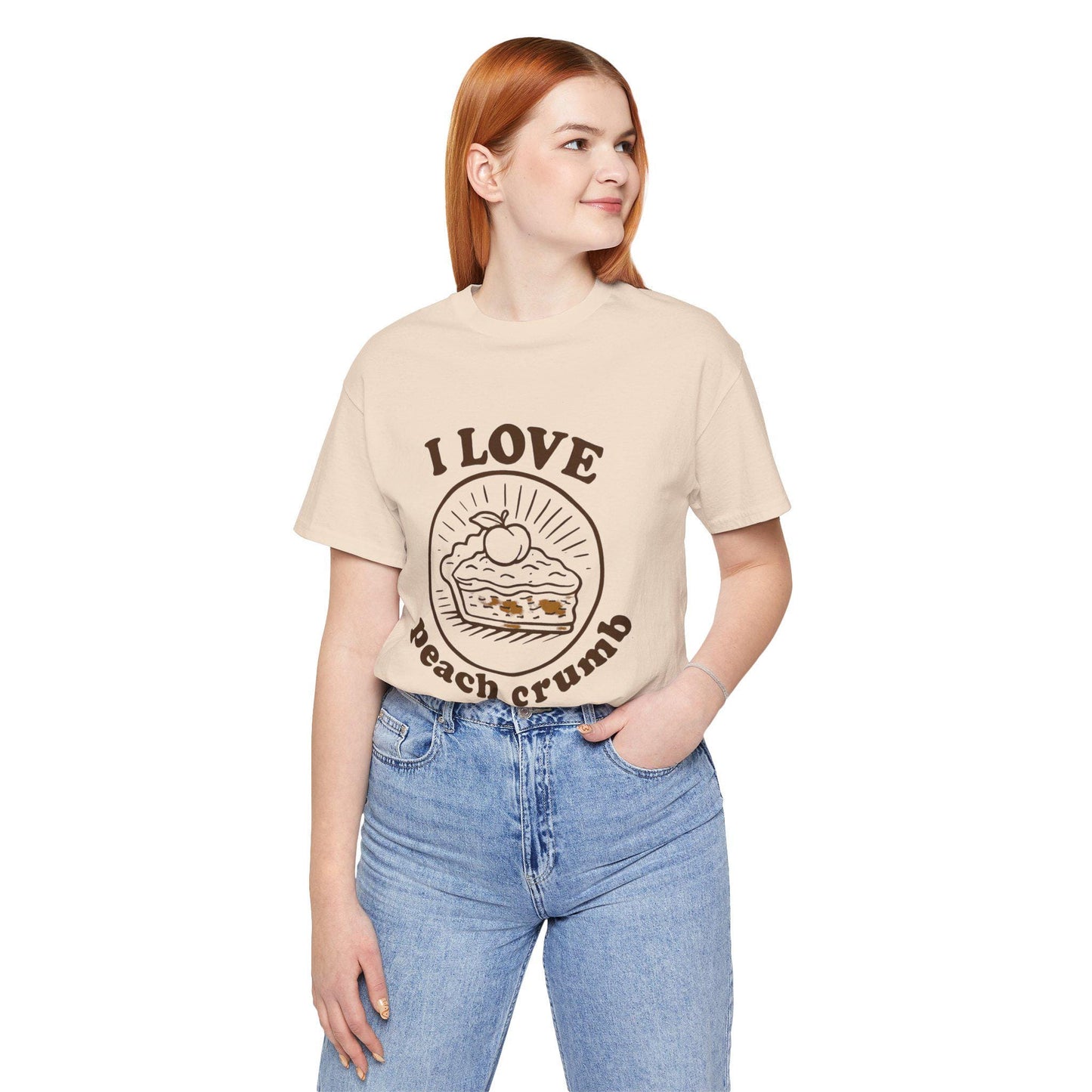 Peach Crumb Pie T-Shirt - Unisex Dessert Graphic Tee
