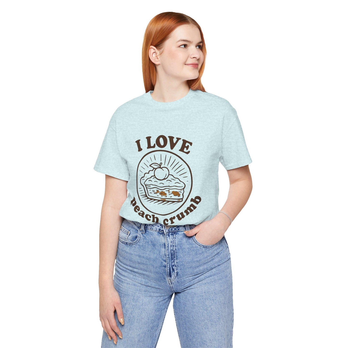 Peach Crumb Pie T-Shirt - Unisex Dessert Graphic Tee