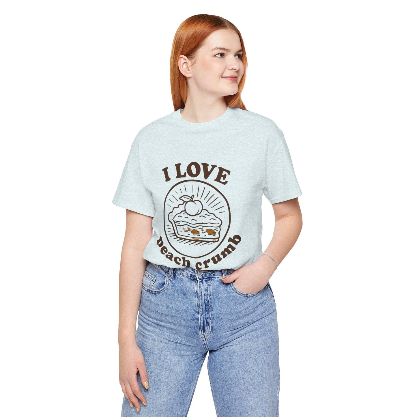 Peach Crumb Pie T-Shirt - Unisex Dessert Graphic Tee