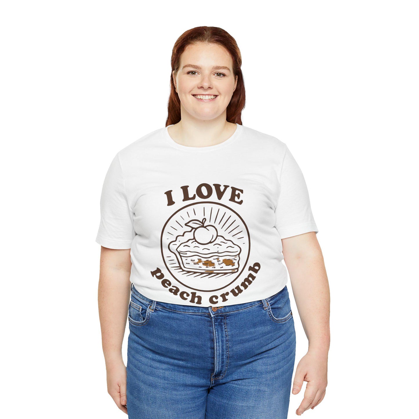 Peach Crumb Pie T-Shirt - Unisex Dessert Graphic Tee