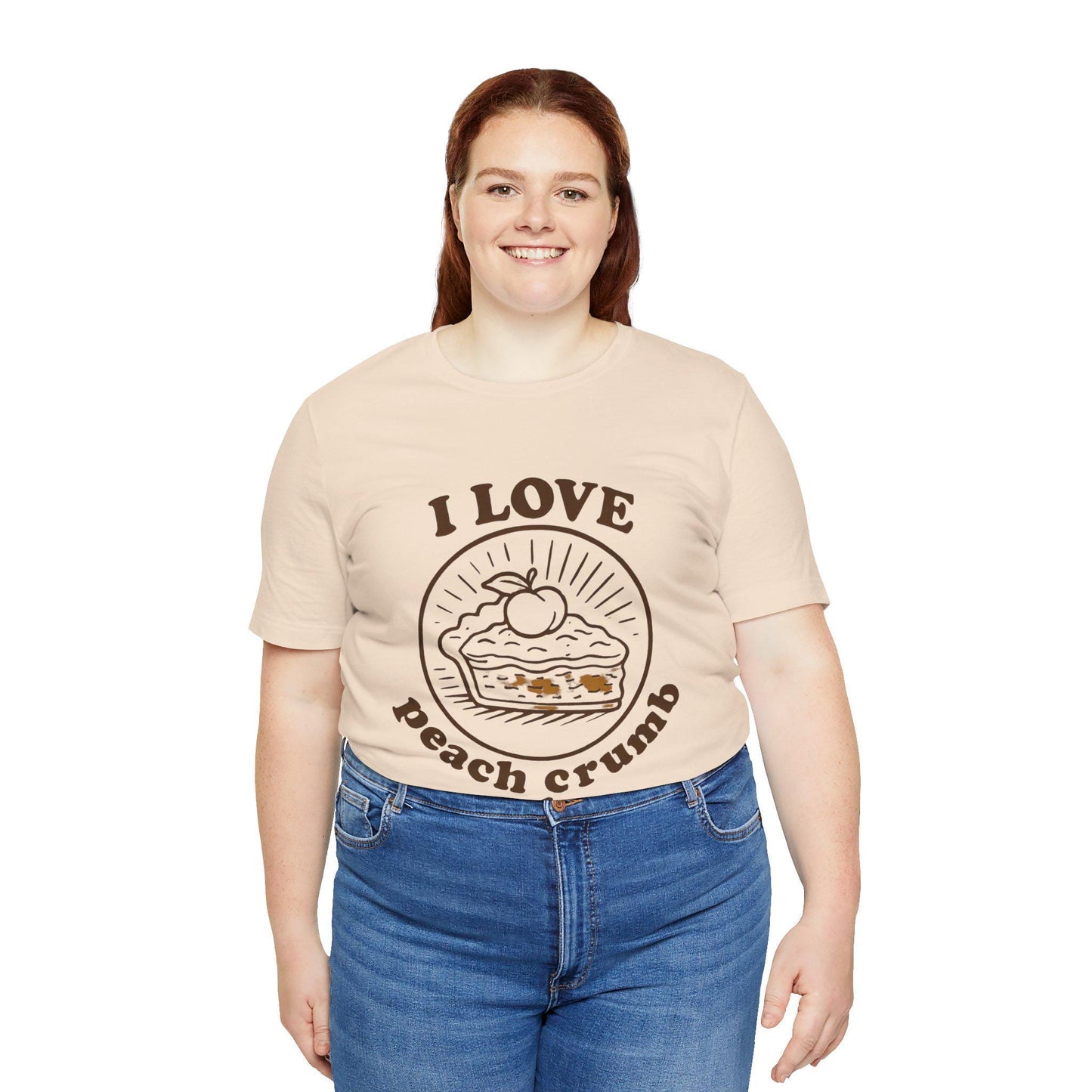 Peach Crumb Pie T-Shirt - Unisex Dessert Graphic Tee