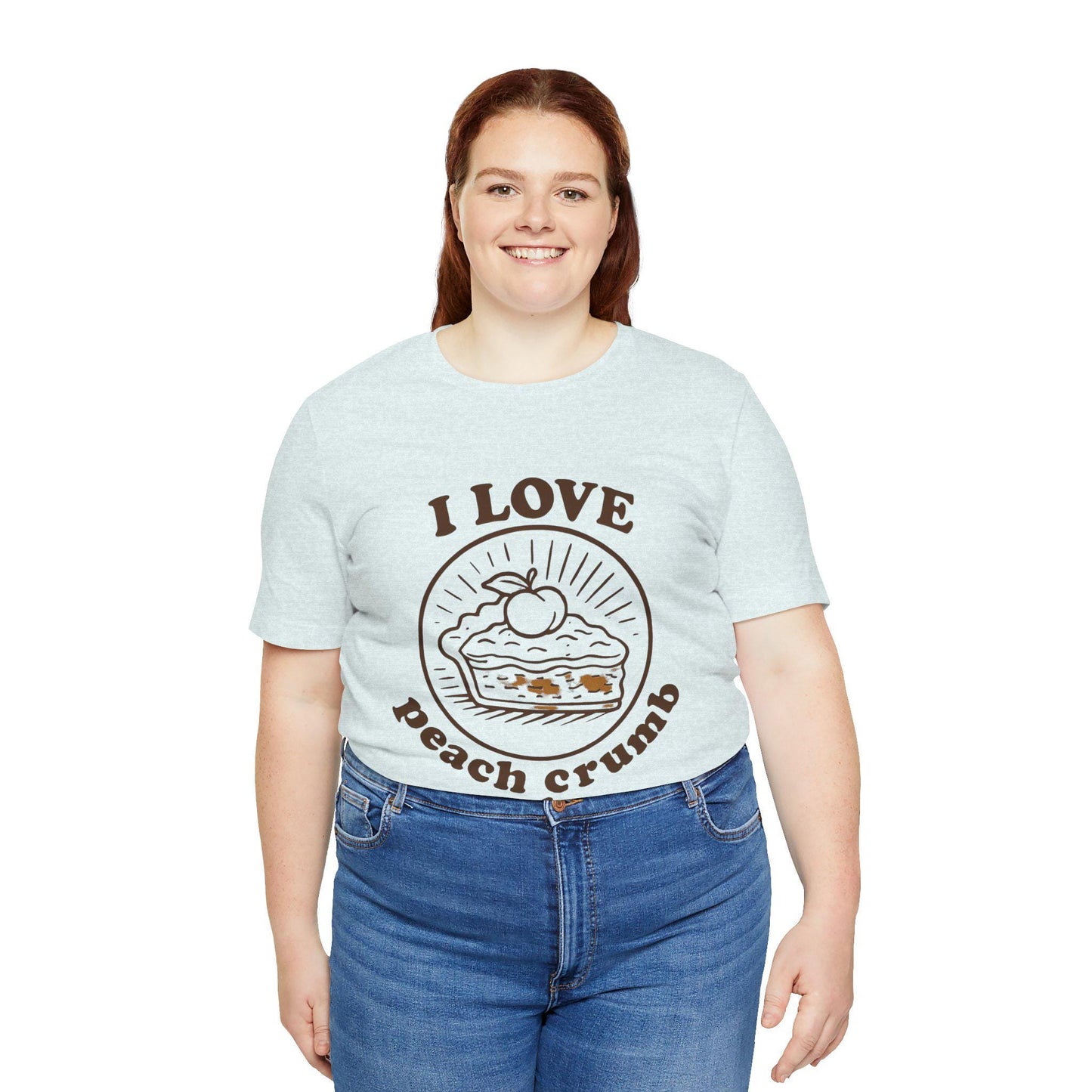 Peach Crumb Pie T-Shirt - Unisex Dessert Graphic Tee