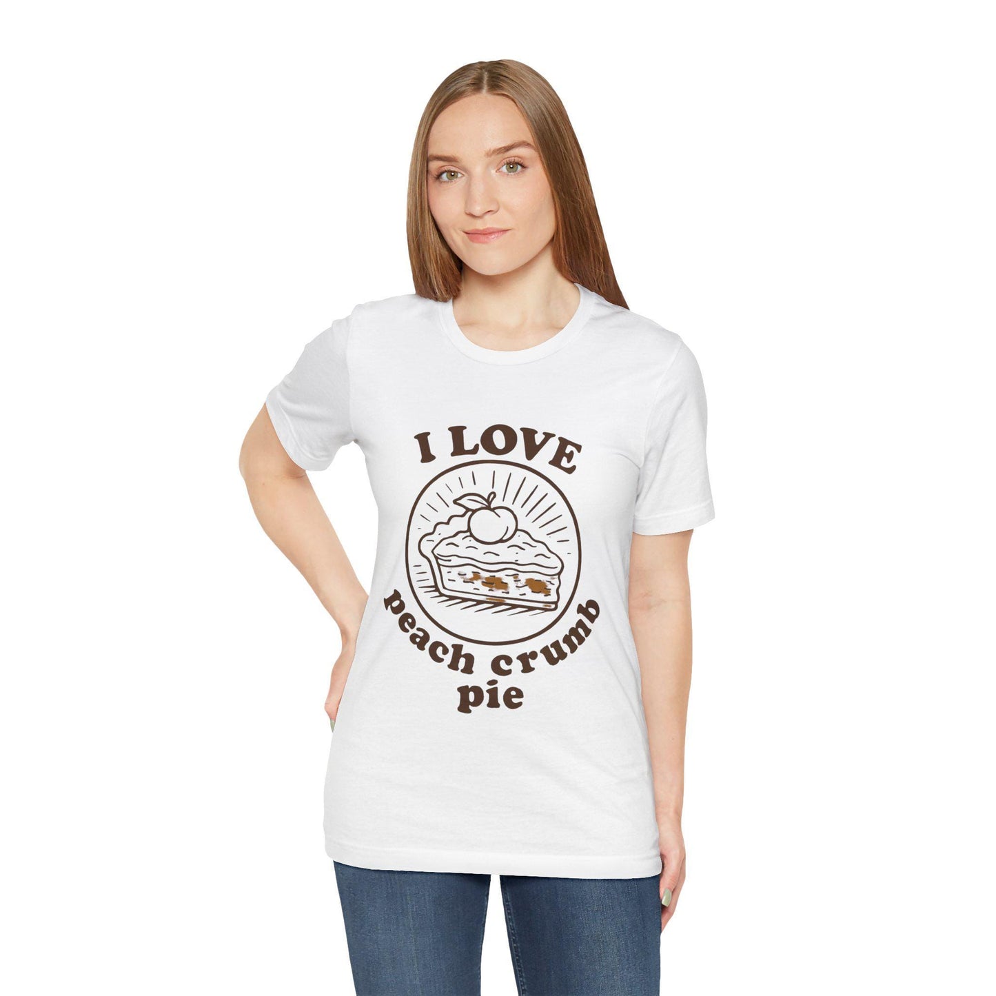 Peach Crumb Pie T-Shirt - Unisex Dessert Graphic Tee