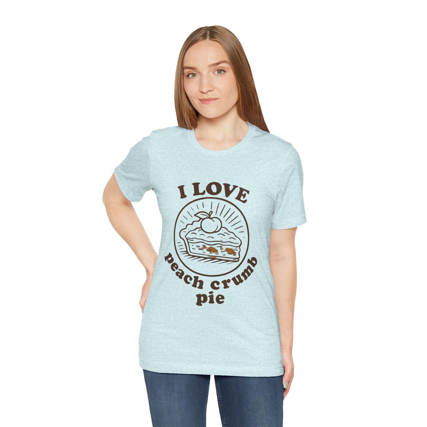 Peach Crumb Pie T-Shirt - Unisex Dessert Graphic Tee