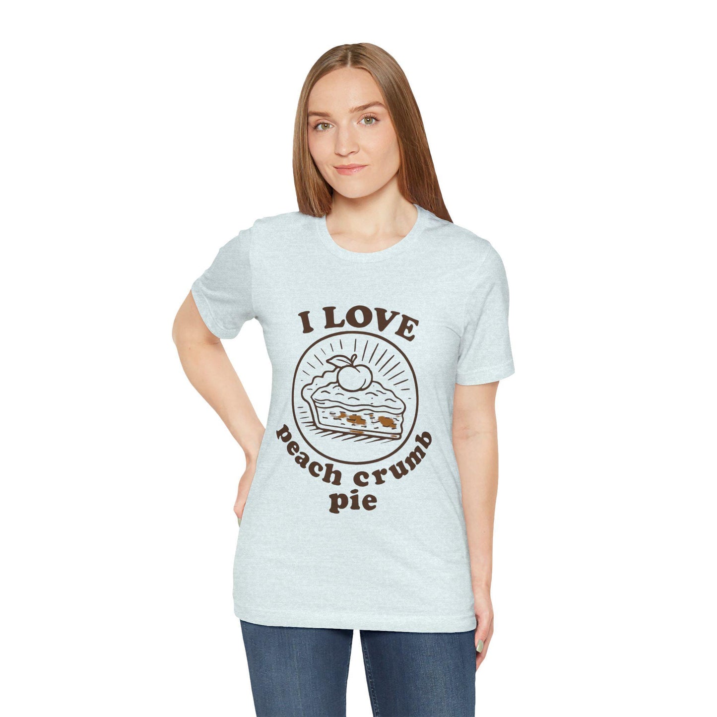 Peach Crumb Pie T-Shirt - Unisex Dessert Graphic Tee