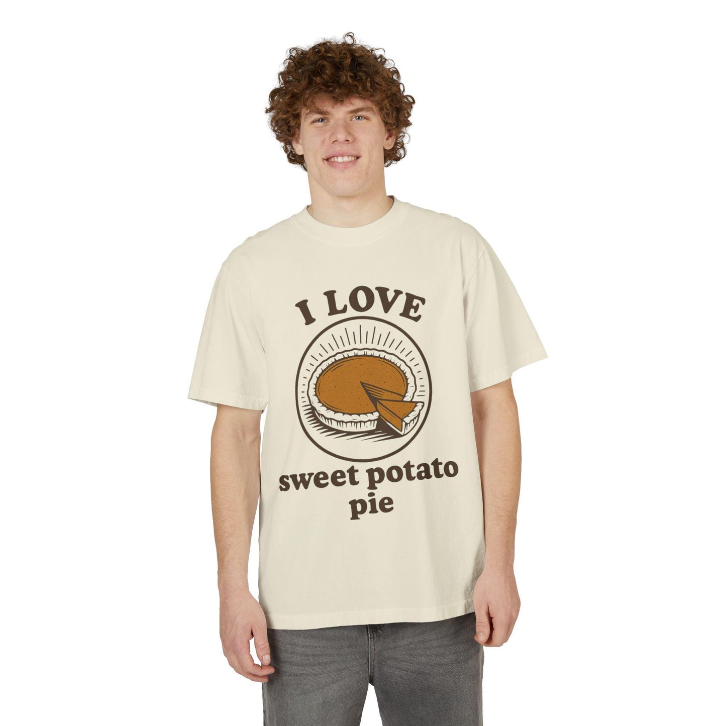 I Love Sweet Potato Pie T-Shirt, Vintage-Washed Cotton Tee