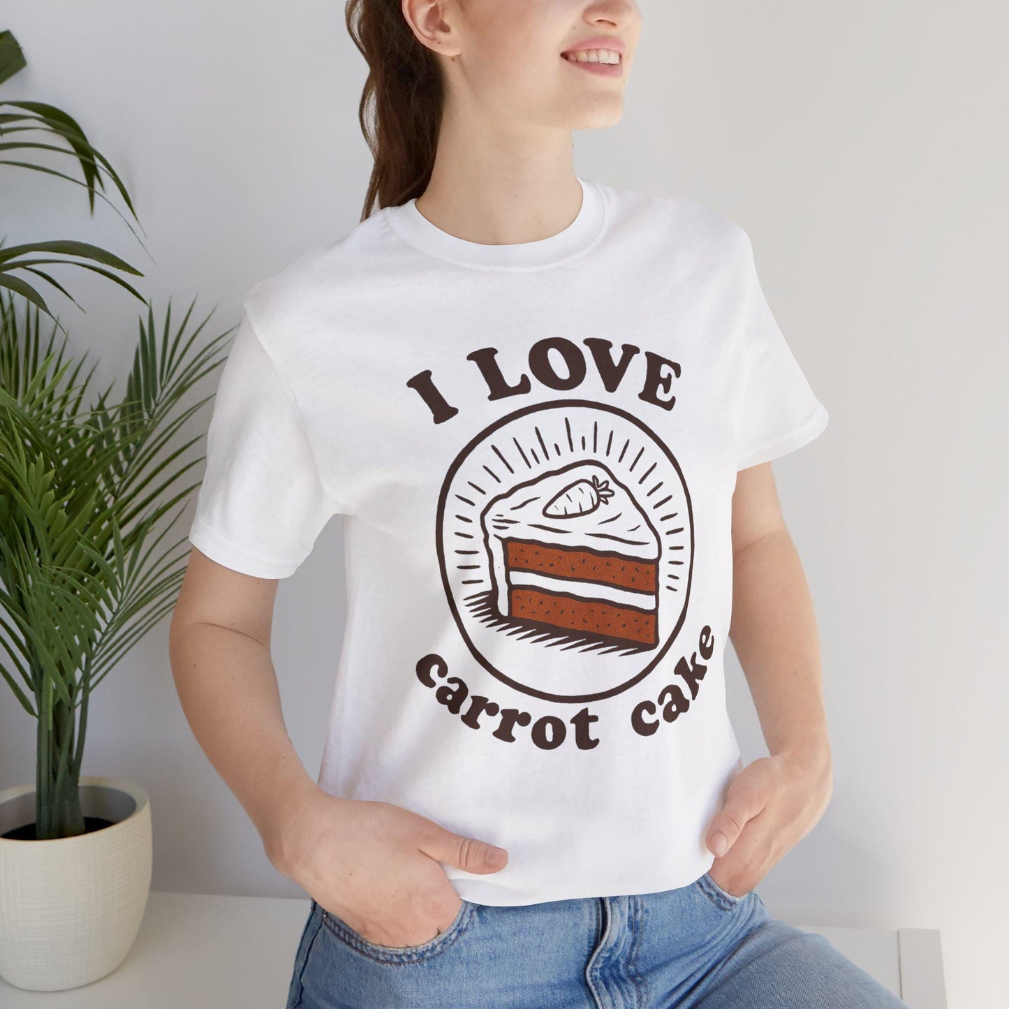 I Love Carrot Cake T-Shirt - Vintage Style Dessert Tee