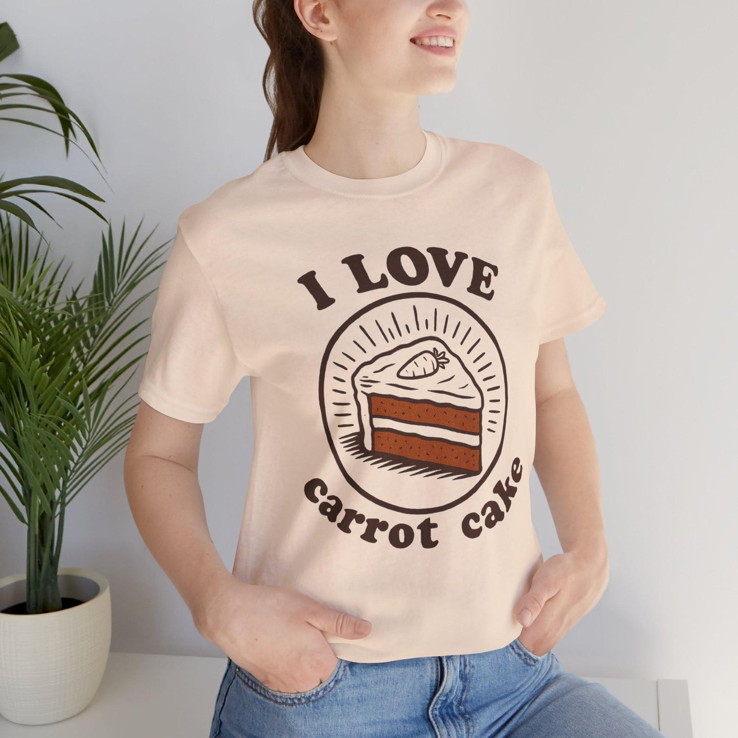 I Love Carrot Cake T-Shirt - Vintage Style Dessert Tee