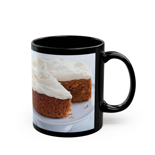 Black Ceramic Mug – Cake Design, Coffee & Tea Drinkware