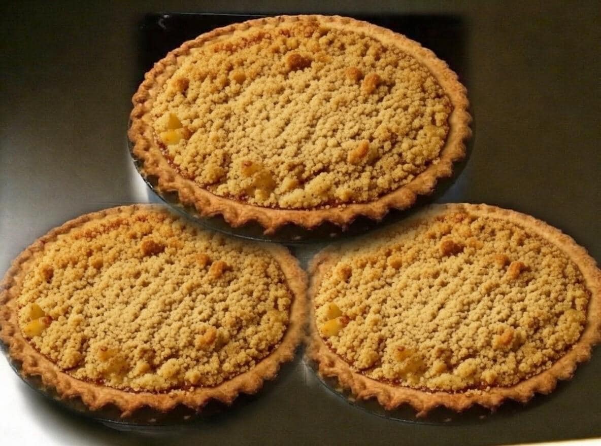 3-Pack Peach Crumb Pies | 9-Inch Handmade Peach Cobbler Pie Bundle | FREE SHIPPING | Gourmet Food Gift | Plus FREE 6" Bonus Pie!